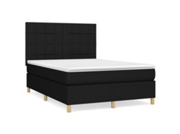 Box Spring Bed, Box Spring Beds Vidaxl Preto Tecido (140 X 200 Cm)