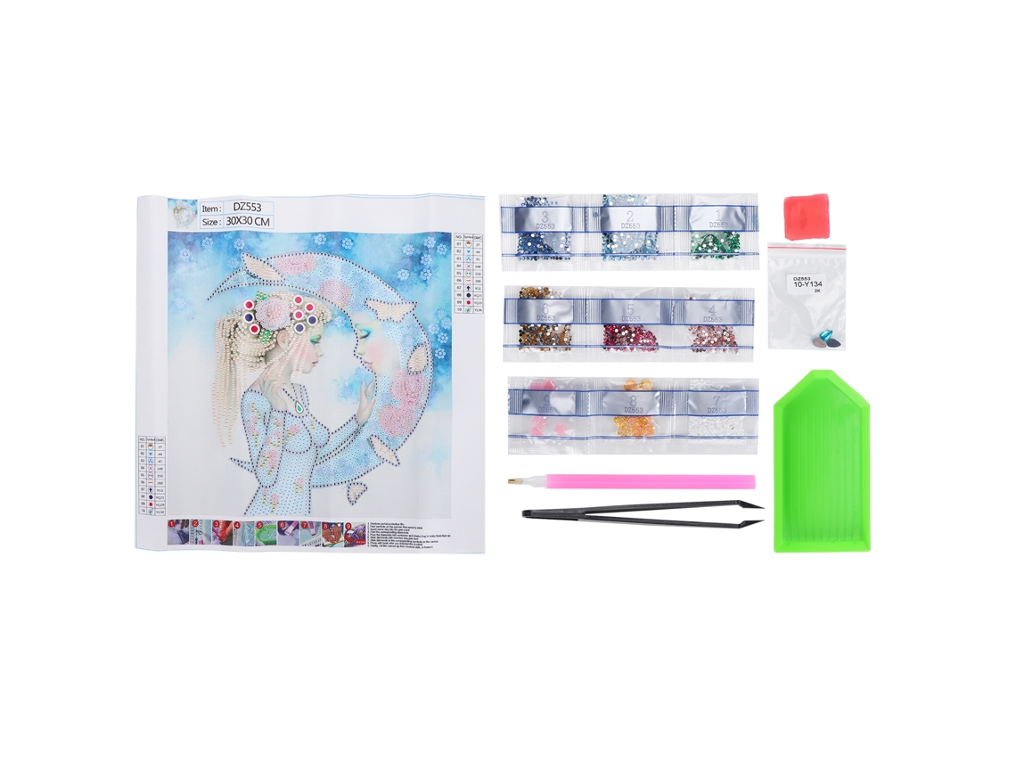 Kit De Pintura Com Diamantes Personagem Cartoon Dz553 30x30cm Diy Arte Manual Decoração De Parede Presente