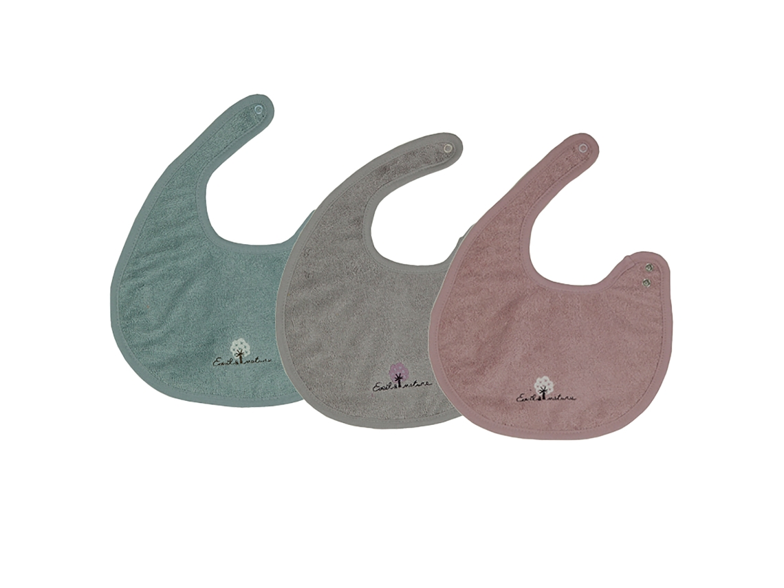 Conjunto de 3 Babetes para Bebé EVEIL ET NATURE 0-12 meses (100% Algodão - Multicor)