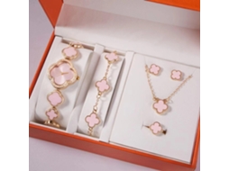Conjunto de Presente Feminino com Relógio de Pulseira de Malha e Caixa Laranja SPQMENT