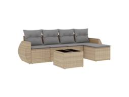 Garden Sofa Set, Garden Sofa Sets Vidaxl Bege Rattan / Vime (n/a)