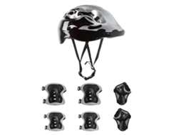 Conjunto 7 Peças Proteção Infantil Capacete Joelho Cotovelo Ciclismo Skate Bicicleta