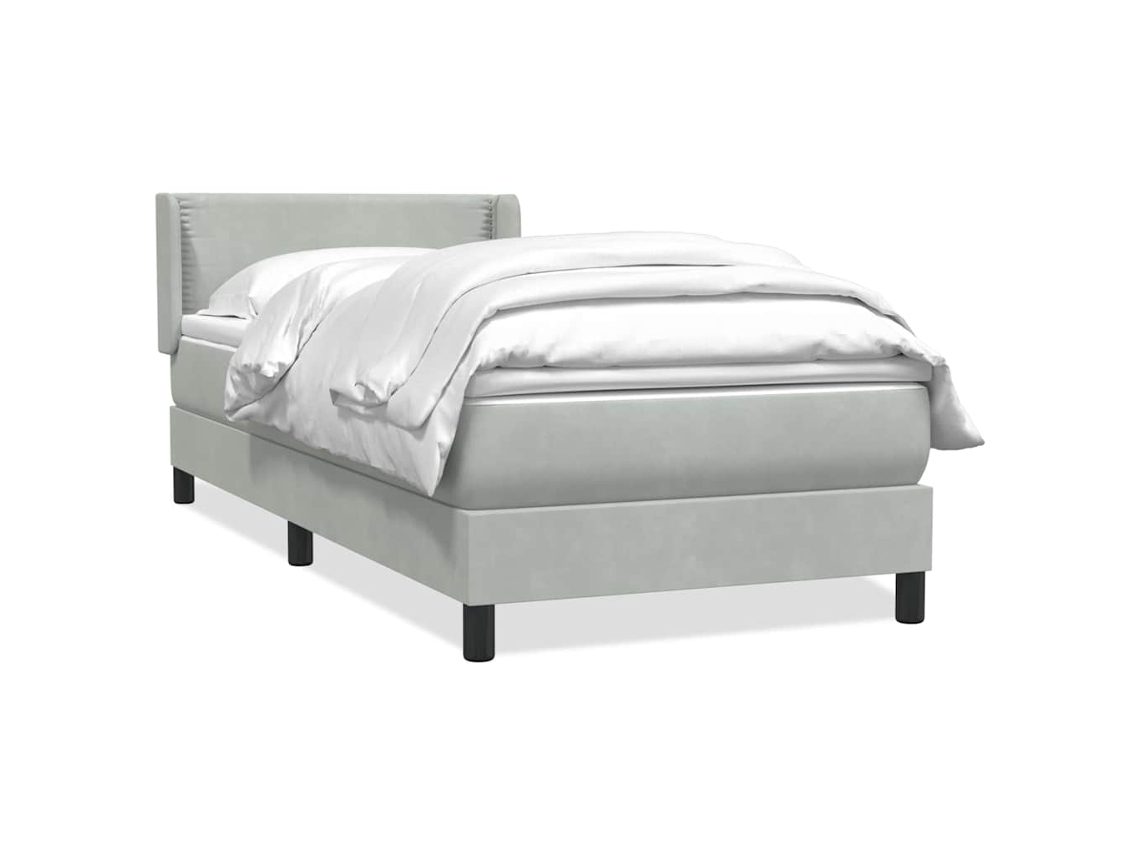 Box Spring Bed, Box Spring Beds Vidaxl Cinzeto Veludo (80 X 220 Cm)