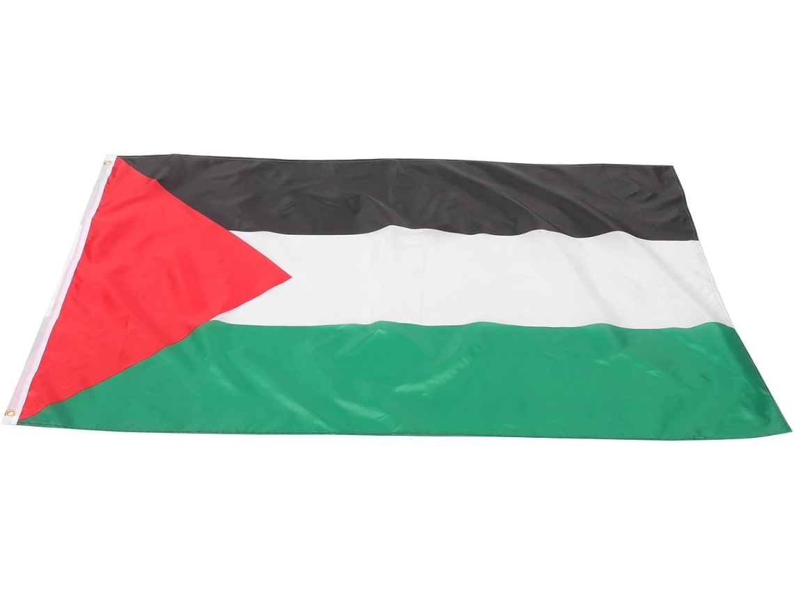 Bandeira Nacional da Palestina Às Intempéries, Feita de Poliéster com Estampas Nítidas, Medindo 90 X 150 Cm, para CHABERLU
