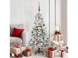 Vidaxl Árvore De Natal Articulada Artificial Branco 150 Cm Pe E Pvc