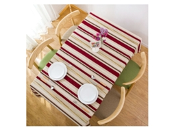 Toalha De Mesa De Algodão E Linho Com Bordado De Barras Coloridas, Retangular, Lavável, Para Mesa De Jantar, Jantar, Piquenique, Café, Restaurante, Di