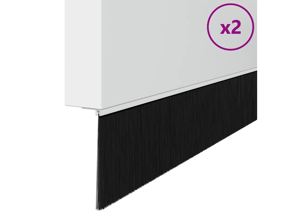 Conjunto 2 Vedação Da Porta Vidaxl Branco Alumínio (100 Cm)