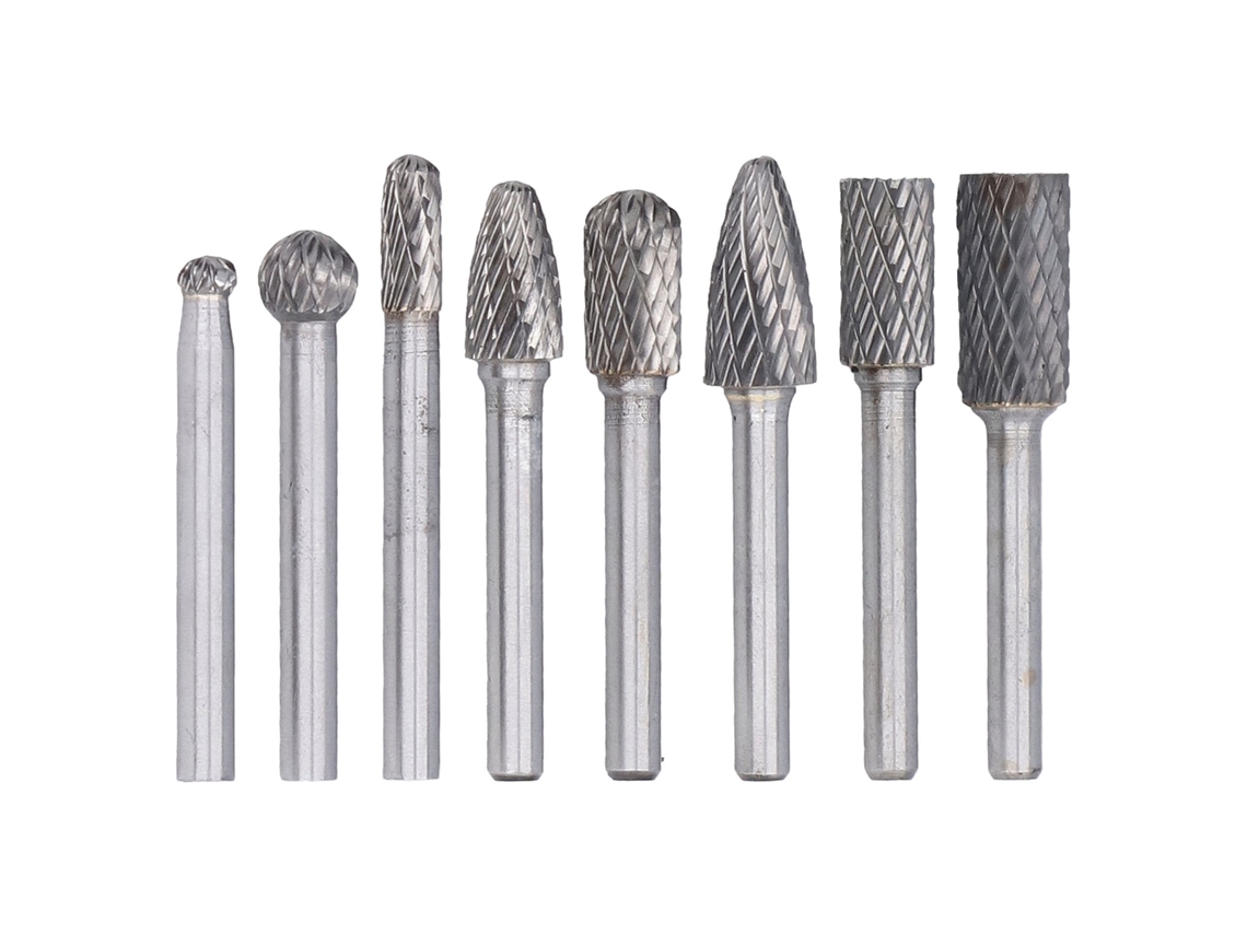 8 Piezas/conjunto De Brocas Rotativas De Corte Doble Yg8 Aleación Para Herramientas De Esmeril De Matrices Em Engenharia