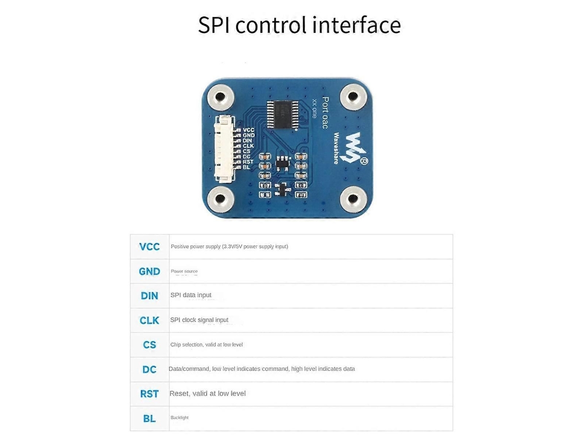 Placa De Expansão Lcd Ips De 1,83 Polegadas Com Tela Redonda Colorida E Interface Spi-zscy