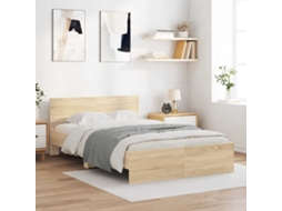 Vidaxl Estrutura De Cama Com Cabeceira 120x200 Cm Carvalho Sonoma