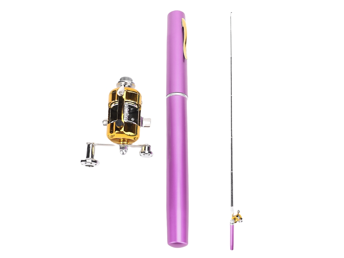 Vara de Pesca Pen Leve Forte com Molinete Violeta 21cm