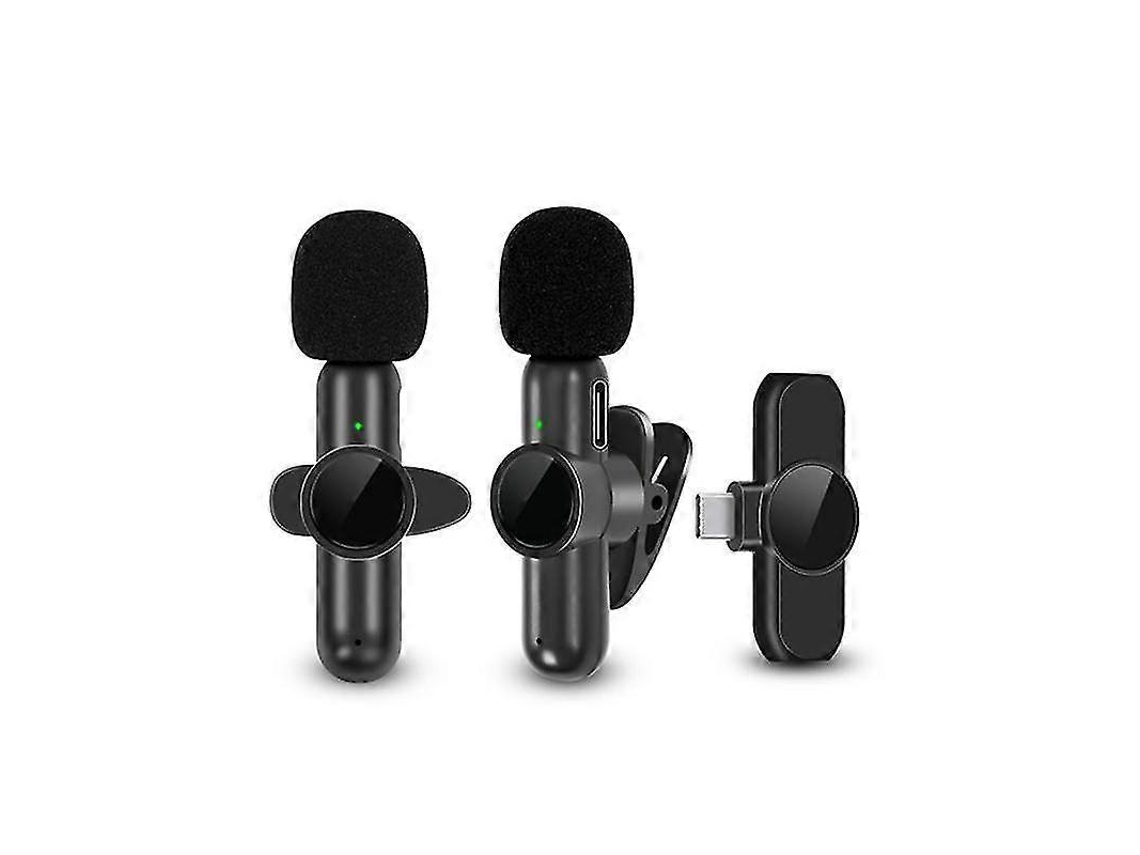 Microfone De Lapela Sem Fio Com Cancelamento Ruído E Gravação Áudio Vídeo Para Gamer Aquaforge