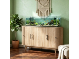 Buffet Oval Com 6 Portas E 2 Prateleiras Ajustáveis, Móvel De Armazenamento