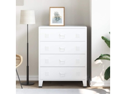 Vidaxl Cómoda Industrial 78x40x93 Cm Metal Branco