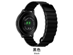 Pulseira de couro magnética Feifan Master para Samsung Galaxy Watch 6 - Huawei GT Series 4 Pro, Preta, 22 mm