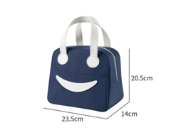 Sacola de almoço Aquaforge Easy Clean Smiley, azul