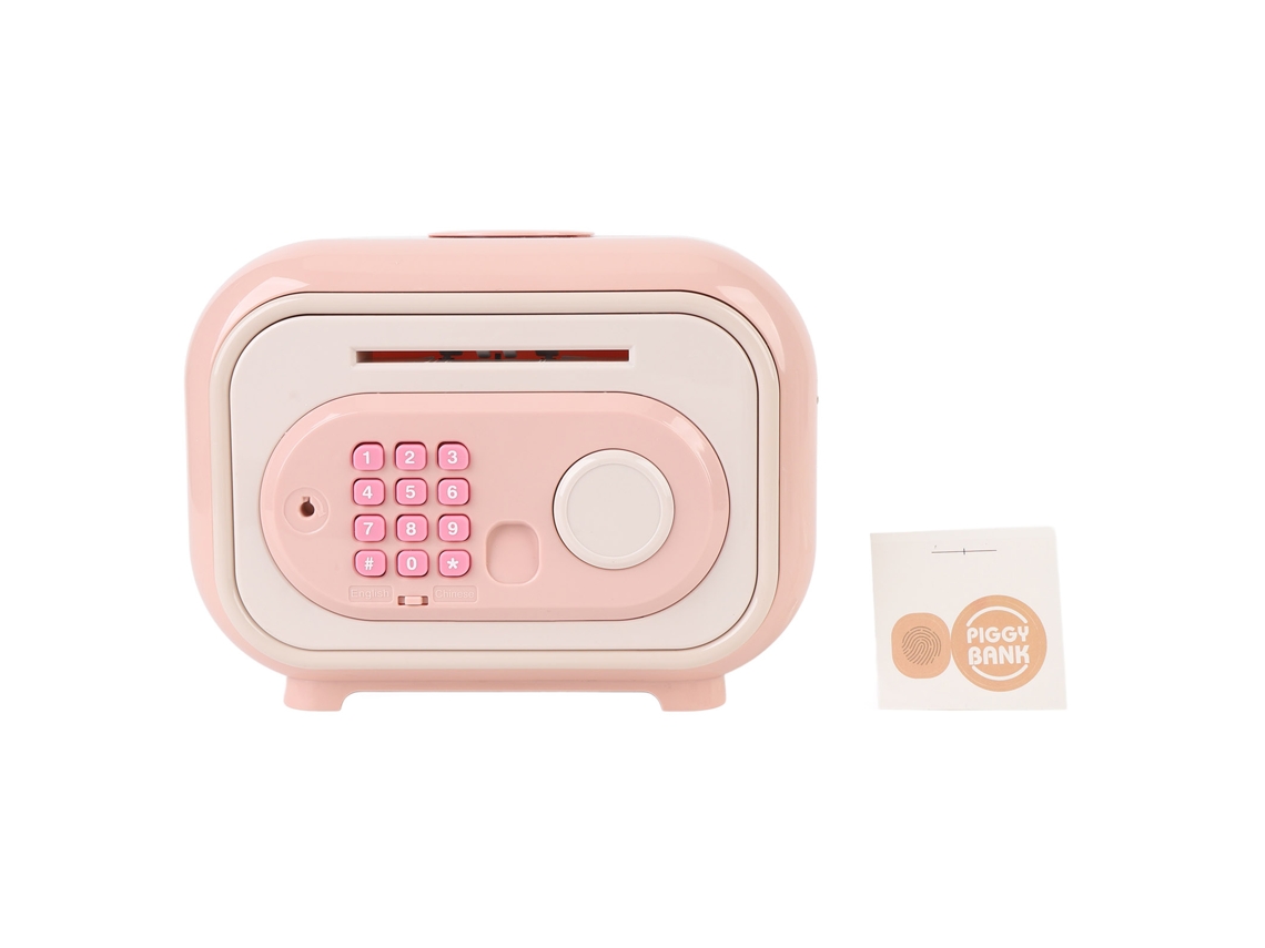 Primerox cofrinho Eletrônico com Senha Rolagem Automática para Crianças Meninos Meninas Rosa