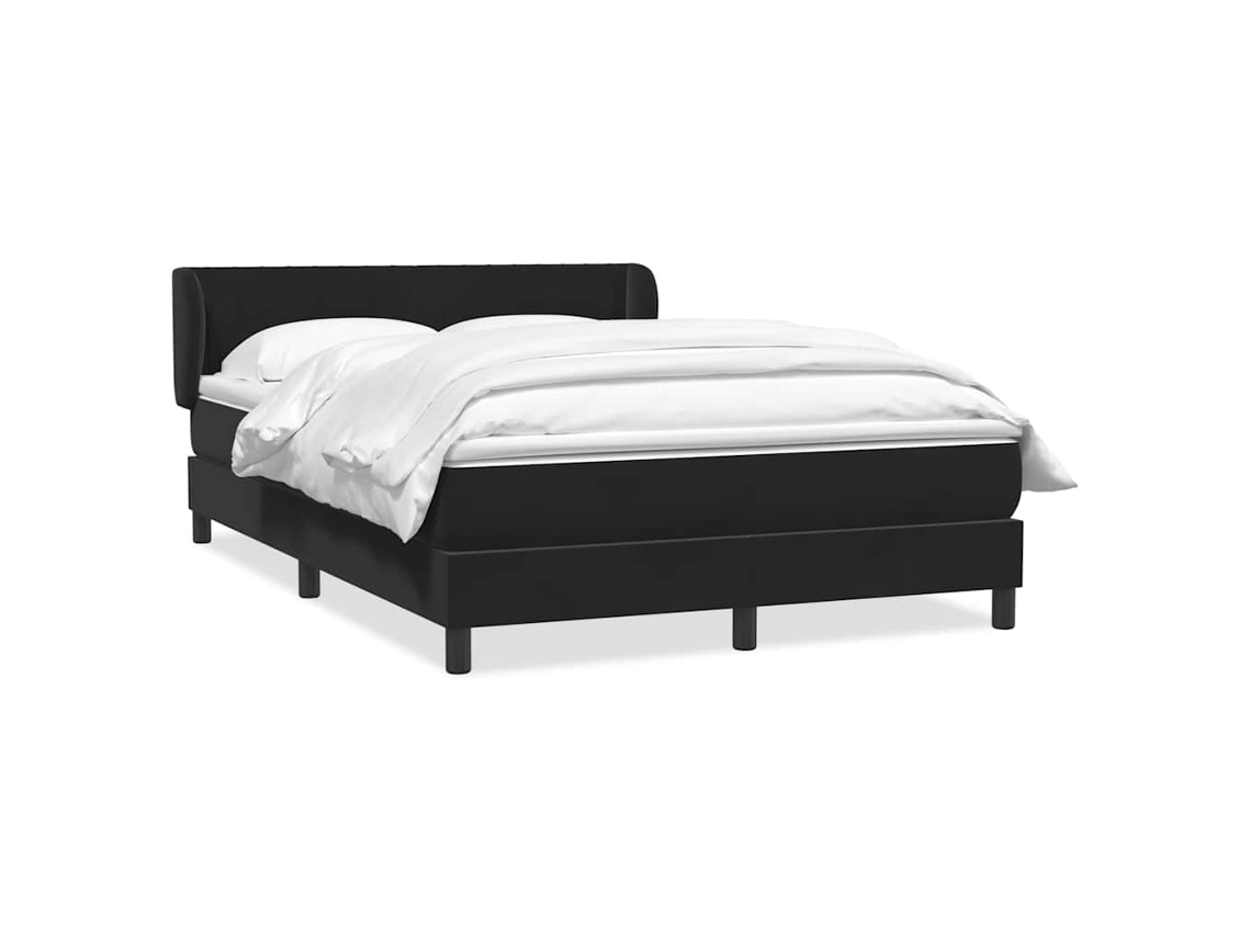 Cama com Molas/colchão 160x210 Cm Veludo Preto MAISON EXCLUSIVE