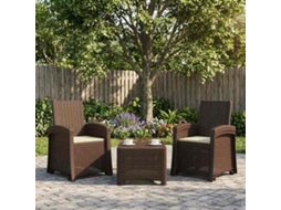 Vidaxl Cadeira De Jardim Reclinável Com Aparência De Rattan 2 Unid. Pp