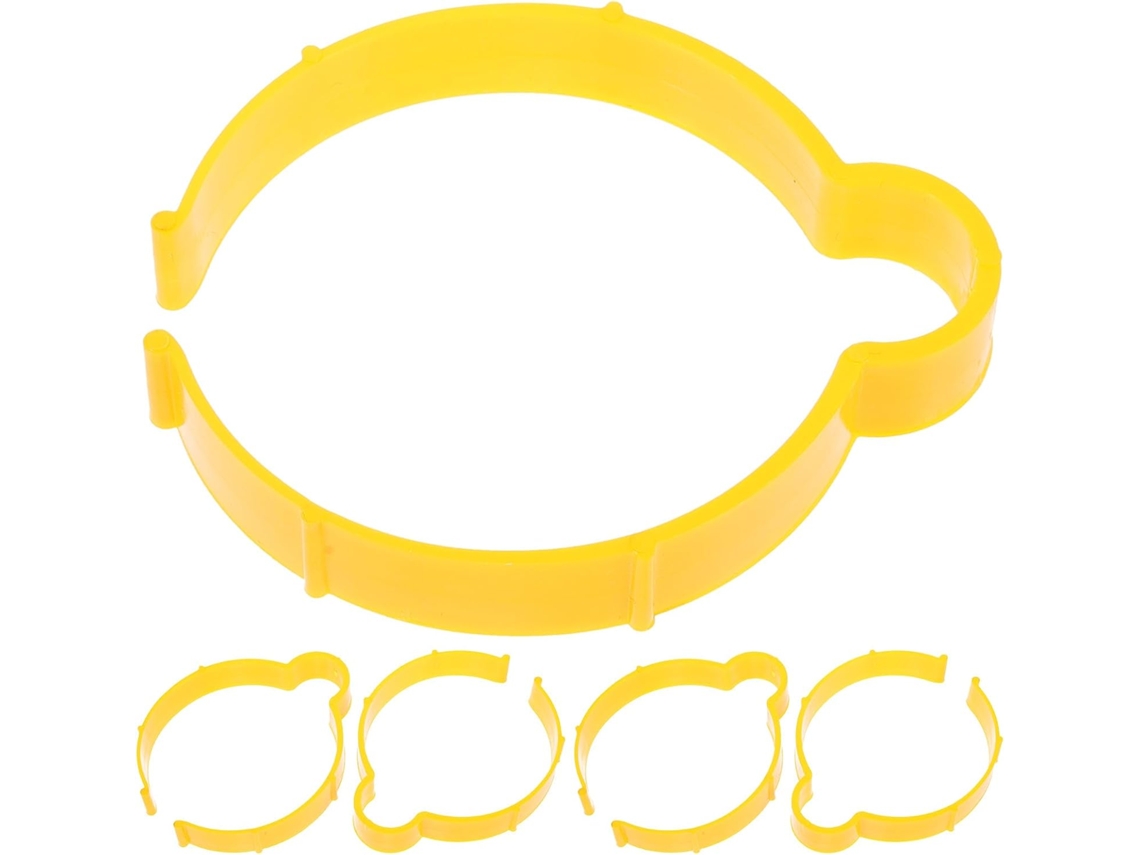 Conjunto de 5 Clips Adesivos de Vinil Amarelos para Envelopamento de Carros, Leves e Duráveis, Boa Fixação, Ideais para Uso no Escritório