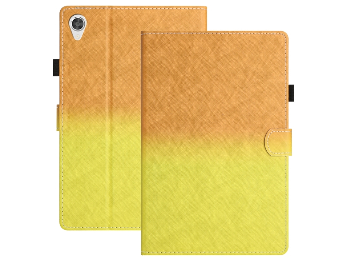 Capa De Couro Halinuia Com Costura Degradé Para Lenovo Tab M10 Hd 2ª Geração