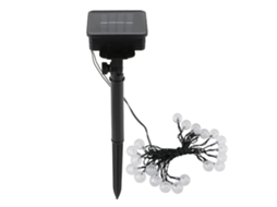 Luzes de Cordão Solar com 20 Chips LED para Natal Jardim Decoração Festa IP65 S/MARCA
