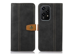 Compre For Honor 200 Lite Capa Com Suporte E Função Carteira Em Couro Com Textura De Bezerro, Preta