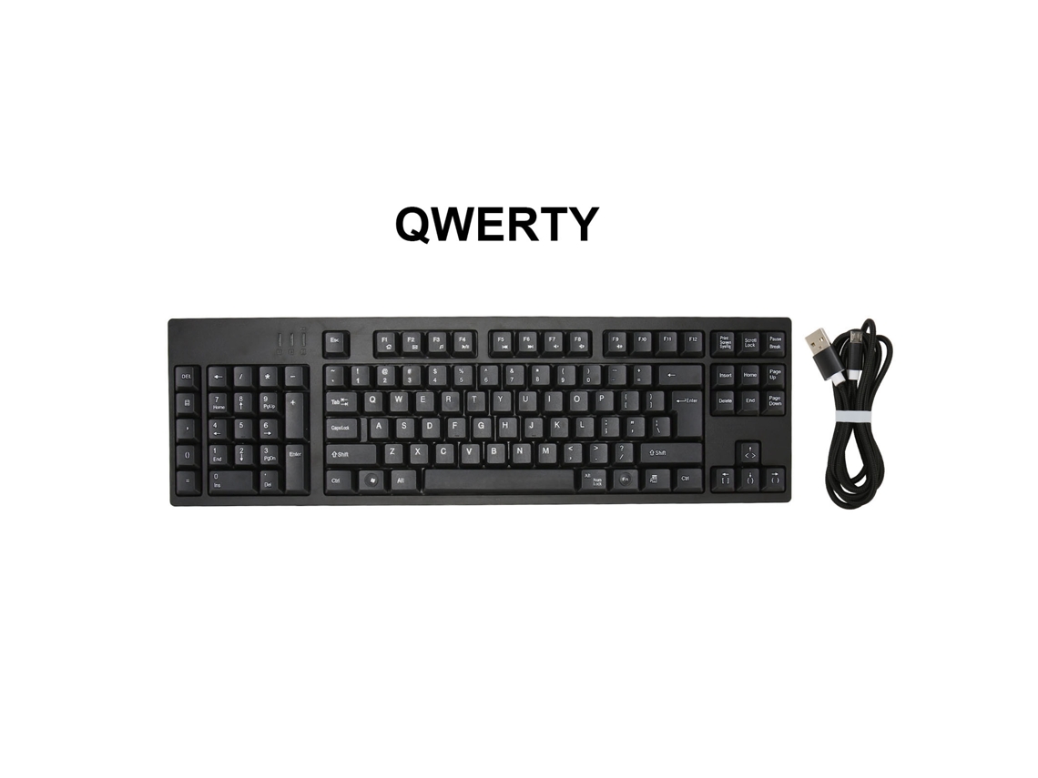 Aetheria teclado Canhoto 109 Teclas Micro Usb Ergonomico Plug And Play Escritorio Contabilidade Design