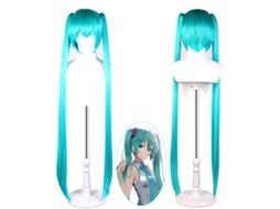 Peruca De Cosplay Hatsune Miku | Cabelo Longo Turquesa Com Tranças, Estilo Autêntico Para Fãs De Vocaloid
