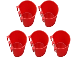 Conjunto De 5 Comedouros Para Gaiolas De Pássaros, Adequados Para Pássaros E Galinhas.