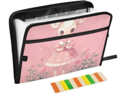 Pasta Expansível Com 13 Bolsos, Tamanho A4 E Carta, Com Fecho De Zíper, Ideal Sala De Aula, Casa, Escritório E