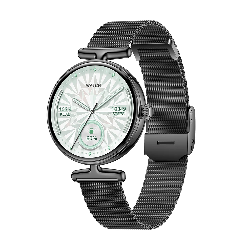 (aço Preto) Smartwatch Com Chamadas Bluetooth E Tela Amoled De 1,19 Polegadas.