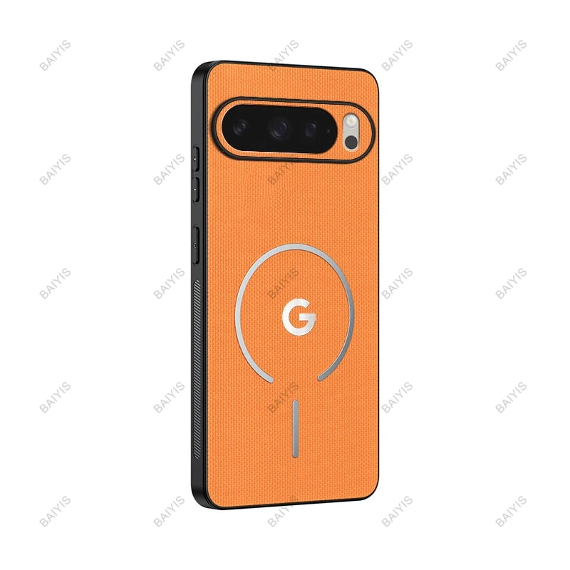 (laranja, Google Pixel 9a) Capa Protetora Magnética À Prova De Choque, Compatível Com Carregamento Sem Fio Magsafe.
