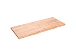 Vidaxl Tampo De Mesa 140x60x(2-4) Cm Carvalho Tratado Castanho-claro