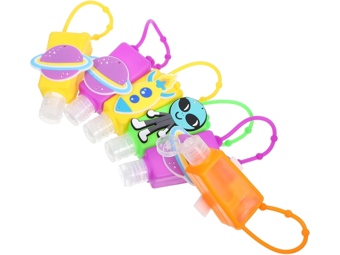 Conjunto de 6 frascos portáteis de silicone de 30ml com gancho na Prova De Vazamentos Para Loção.