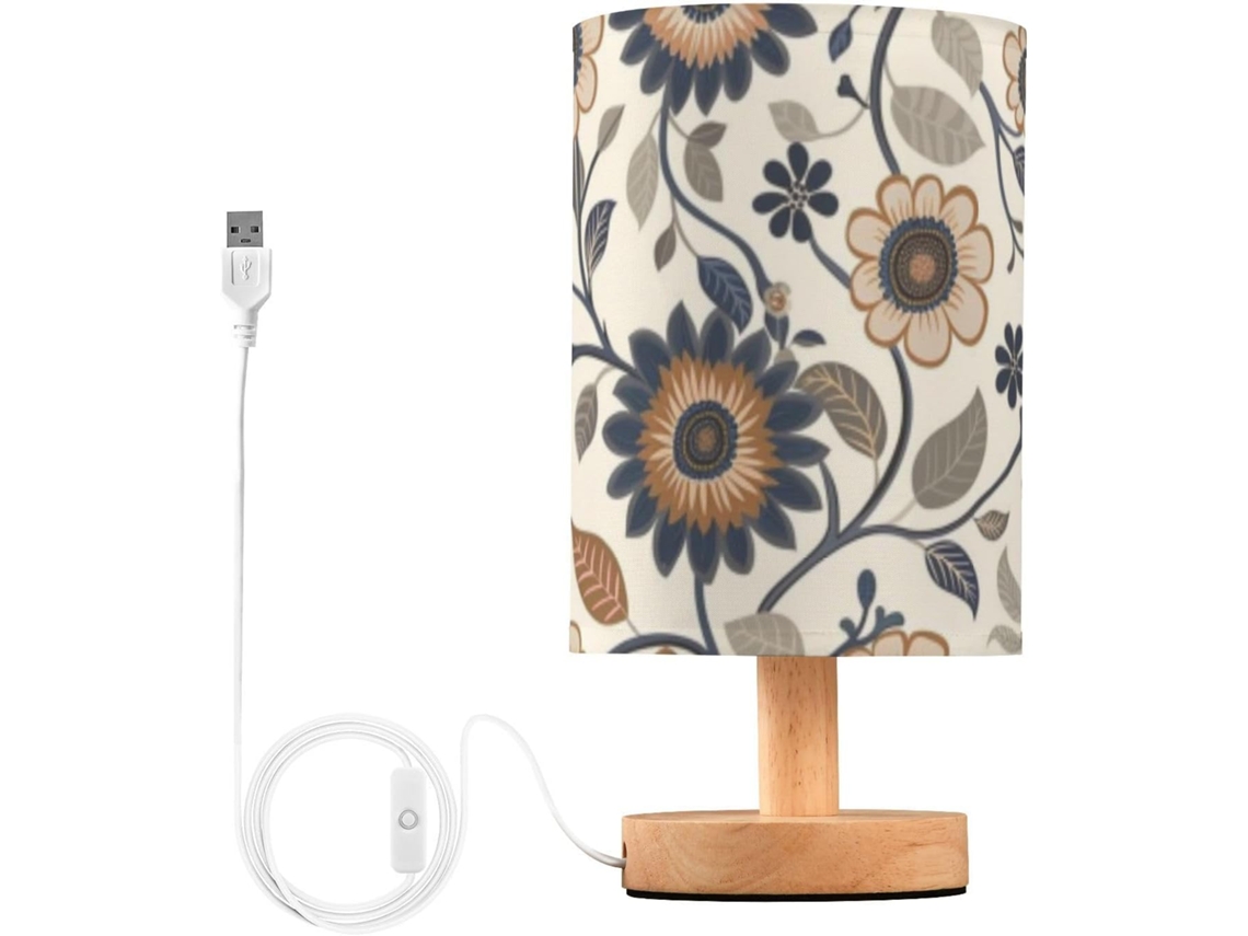 Luminária De Mesa Retrô Vintage Com Led Em Formato Flor, Ideal Para Quarto Ou Como Luminária De Mesa Pequena Meninos