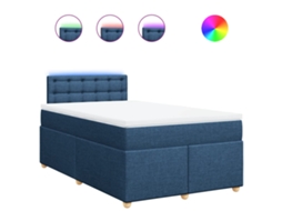 Box Spring Bed, Box Spring Beds Vidaxl Azul Tecido (120 X 190 Cm)