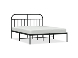 Bed Frame, Bed Frames Vidaxl Preto Aço (140 X 200 Cm)