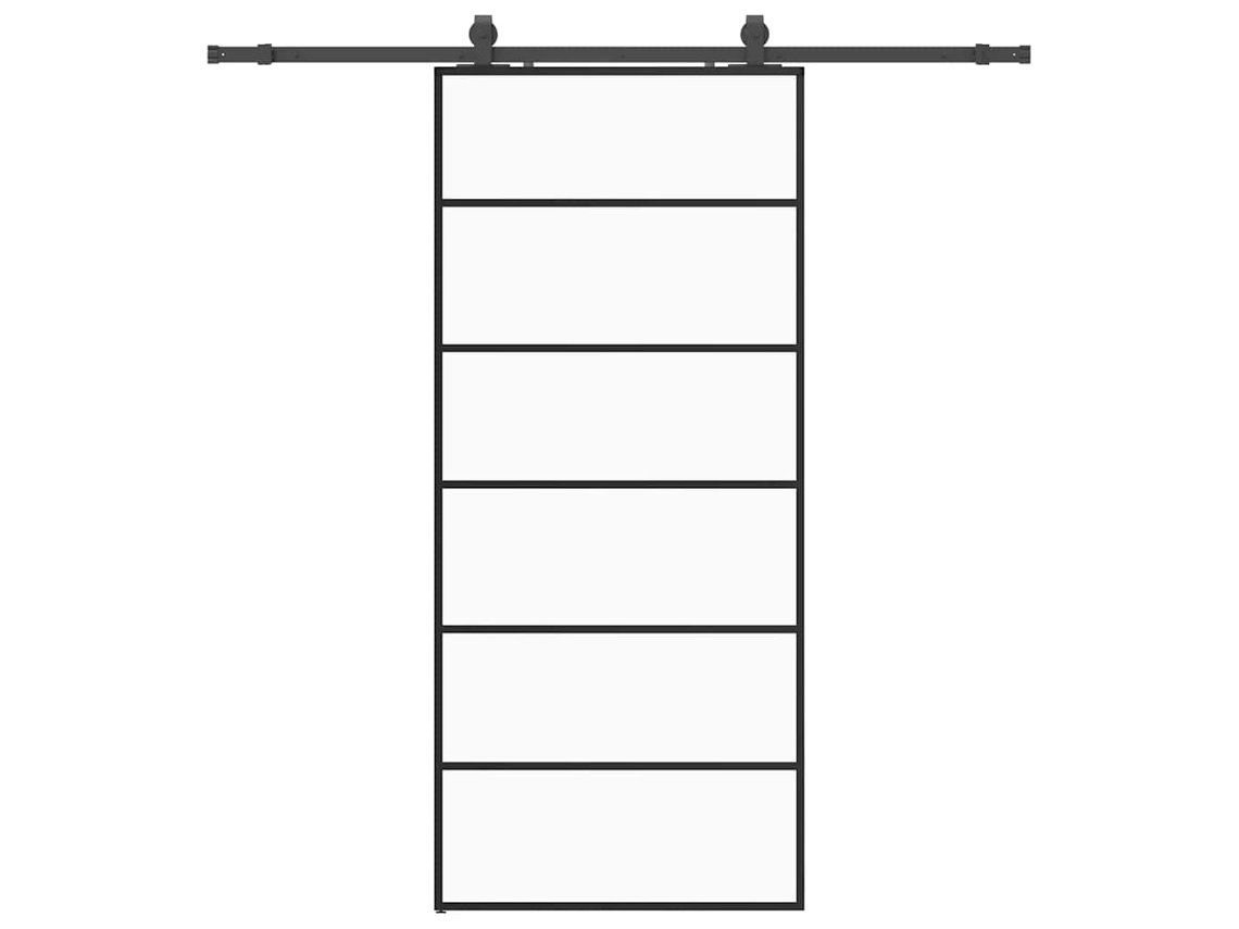Sliding Door, Sliding Doors Vidaxl Preto Vidro (90 X 205 Cm (200 Cm Sliding Rail))