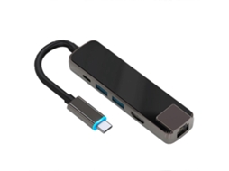 Adaptador Multiporta Usb C 5 Em 1 3840 X 2160p/30 Hz Para Viagens, Negócios E Trabalho Brilvibera