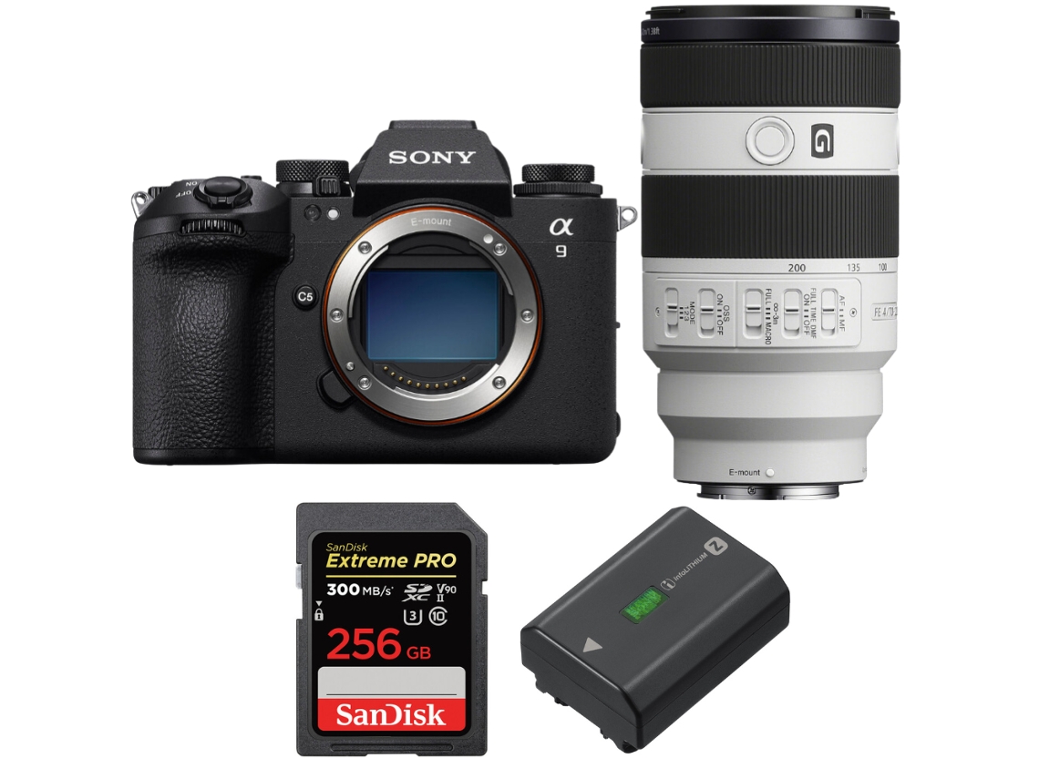 A9 Iii + Fe 70 200mm F/4 Macro G Oss Ii + 1 Sandisk 256gb Uhs ii 300mb/s + 1 Sony Np fz100 + Ebook “20 Dicas para Fotos Que Impressionam” SONY