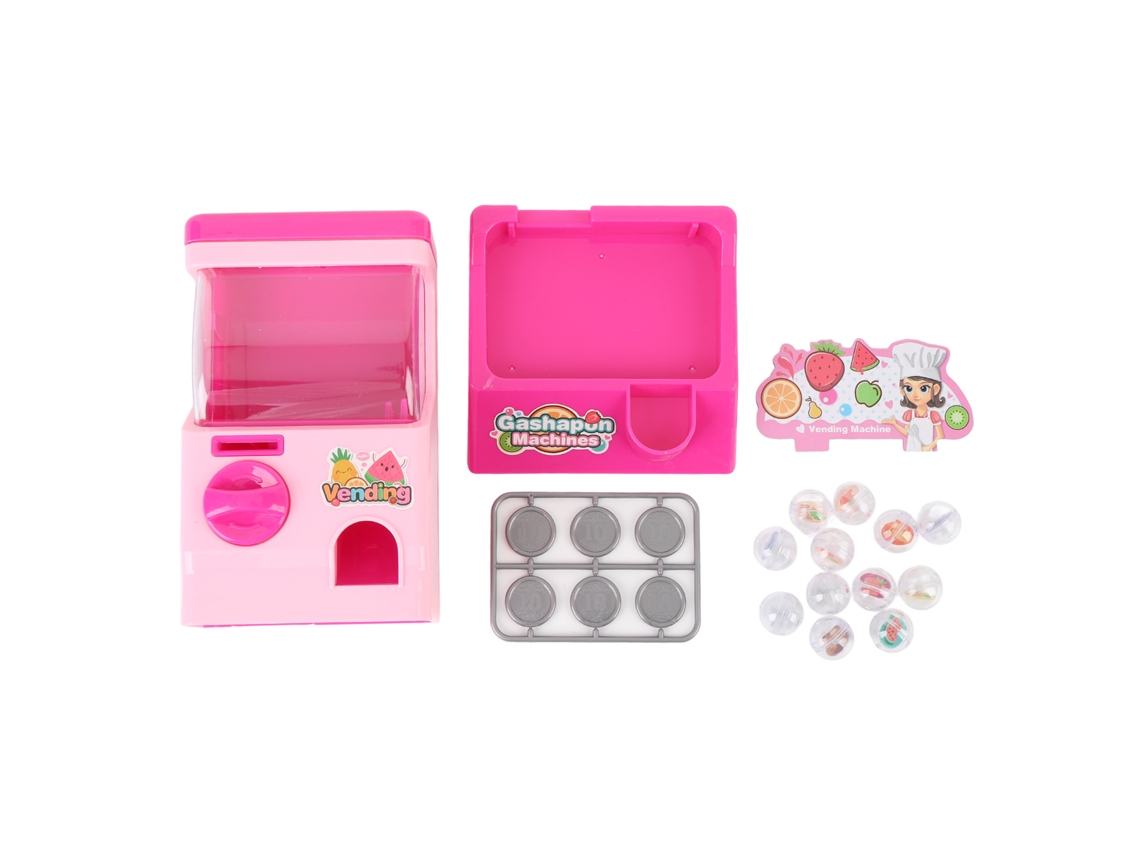 Primerox máquina de Cápsulas Miniatura Educativa para Crianças Meninos e Meninas Rosa