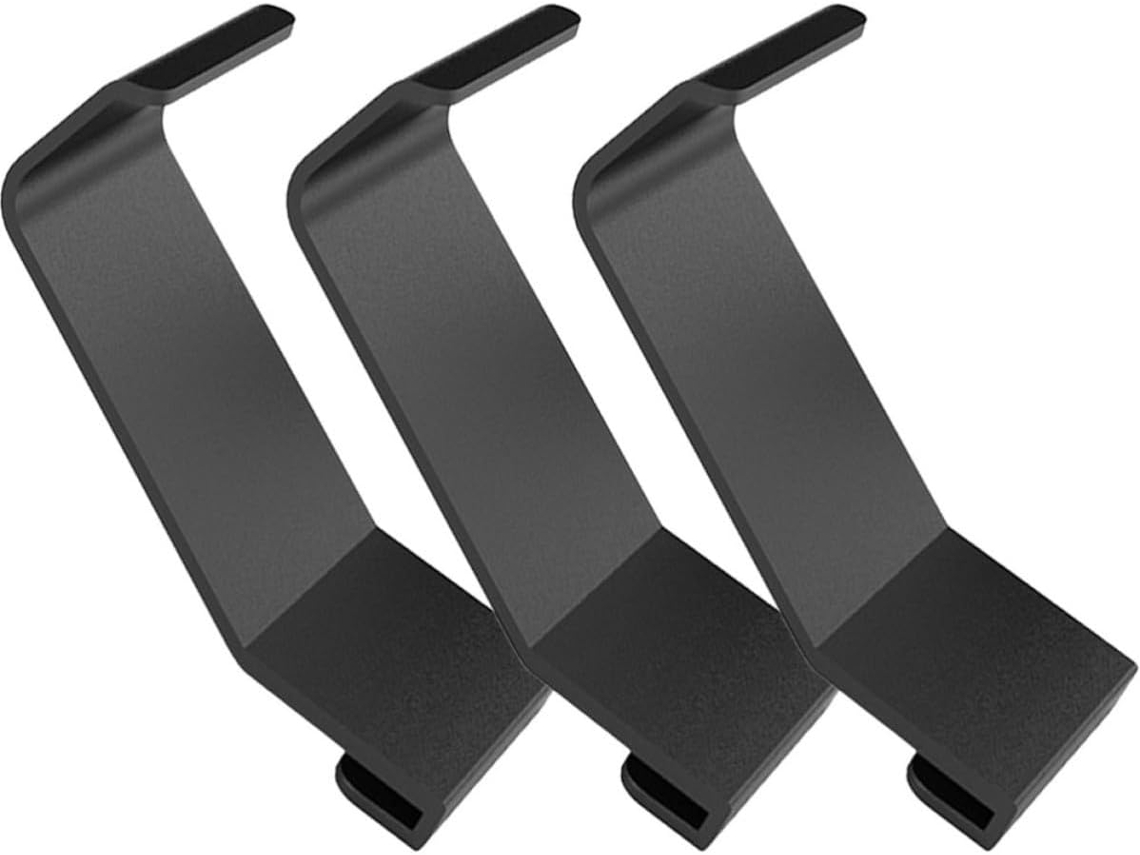 Popetpop Support De Casque Audio Mural En Abs Noir, Lot De 3 Pièces, Surface Lisse Et Résistance La