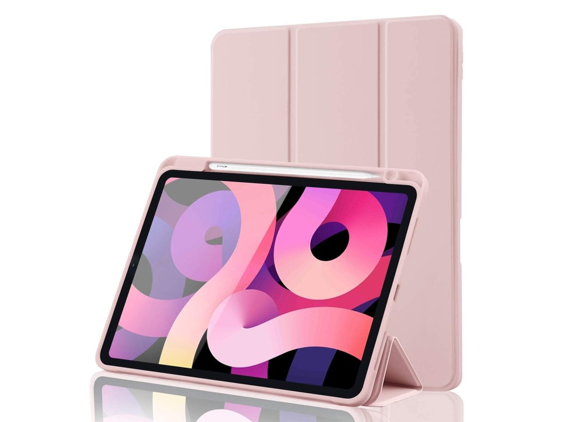 2026-funda Smartcase Tech-protect Para Ipad 10.9 2022 Rosa Resistente E Leve Com Função De Acordar