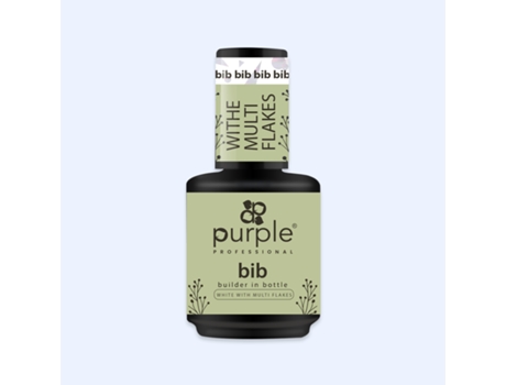 Bib Builder In A Bottle White With Multi Flakes Purple