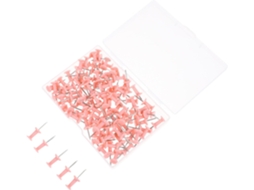 100 Tachinhas Rosa Para Quadros De Cortiça E Projetos Artesanato, Material Plástico, Cabeça Redonda, Uso Versátil E