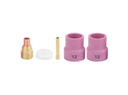 Conjunto de copo de solda de cerâmica para ferramentas de solda refrigeradas a ar WP9/20 com mandril e lente de ar.