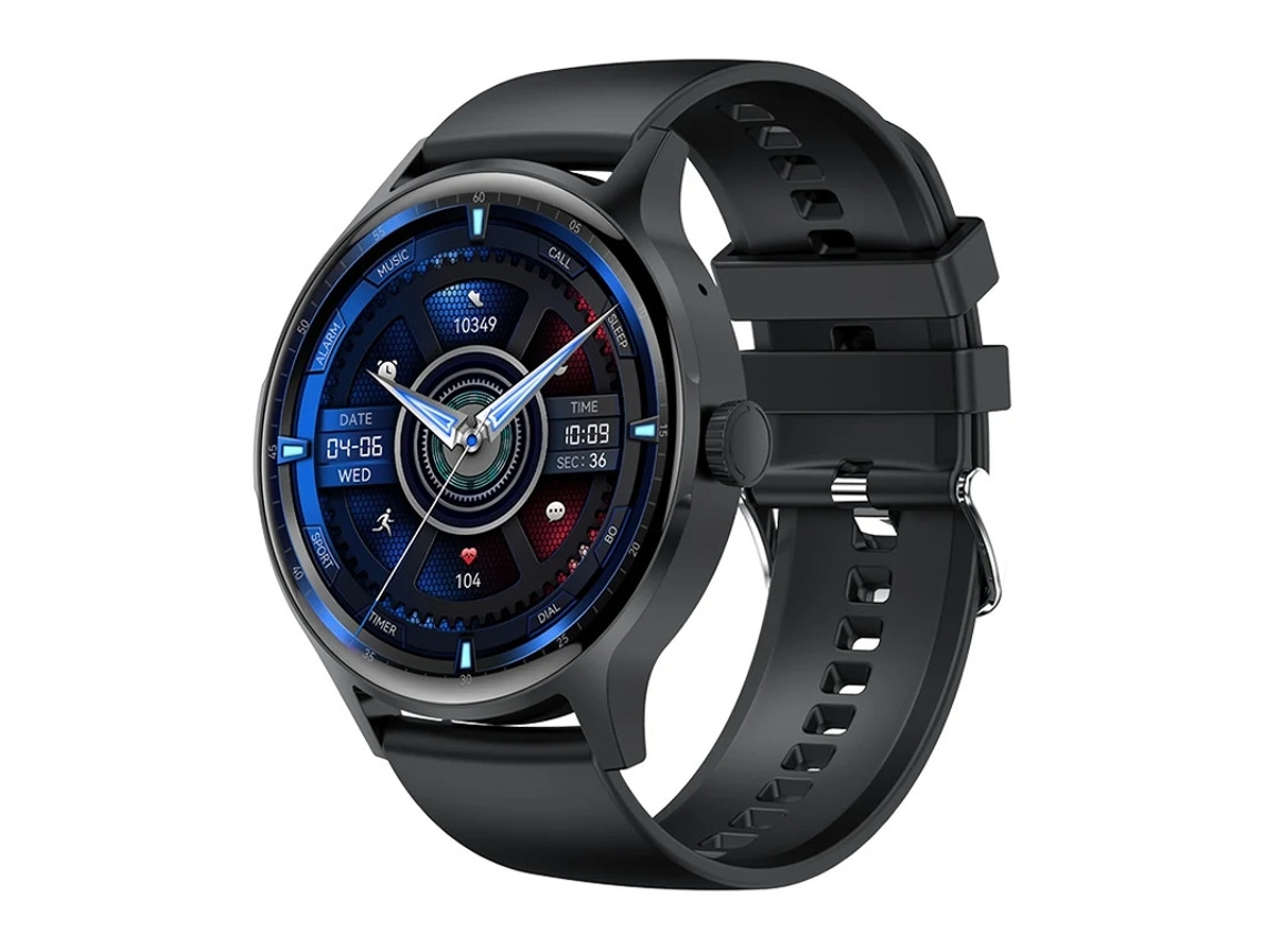 Smartwatch com chamadas Bluetooth, monitoramento de frequência cardíaca e pressão arterial, previsão do tempo e controle de música. Bestvite