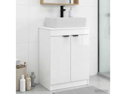 Vidaxl Gabinete De Banheiro Com Pia Branco Brilhante 54 X 35 X 83 Cm