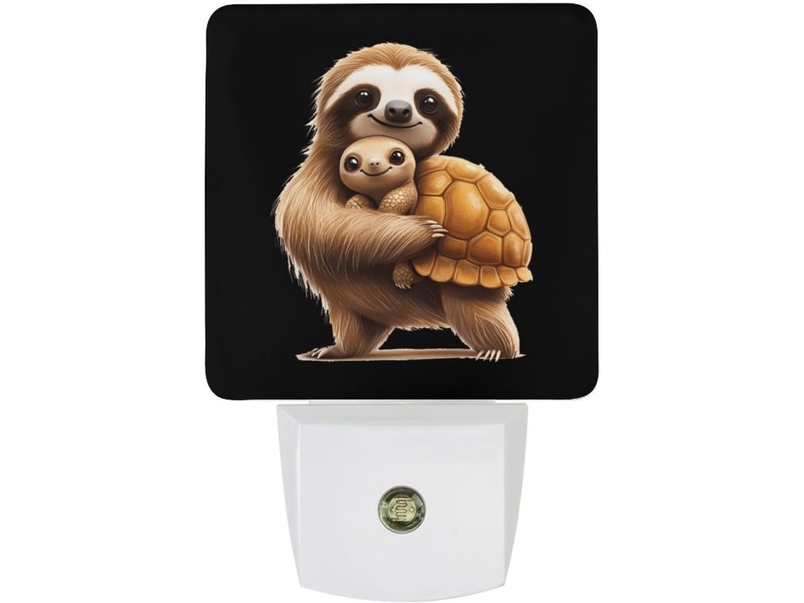 Tartaruga Preguiçosa Luz Noturna Led Com Sensor Crepuscular